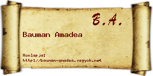 Bauman Amadea névjegykártya
